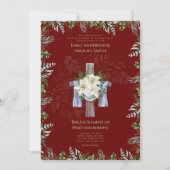 ブルゴーニュ・クロス・カトリック教会結婚の婚約者 招待状 (正面)