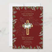 ブルゴーニュ・クロス・カトリック教会結婚の婚約者 招待状 (正面)
