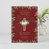 ブルゴーニュ・クロス・カトリック教会結婚の婚約者 招待状 (スタンド正面)