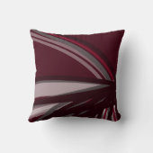 ブルゴーニュ&グレイモダンリニオーガニックアデザイン クッション (裏面)