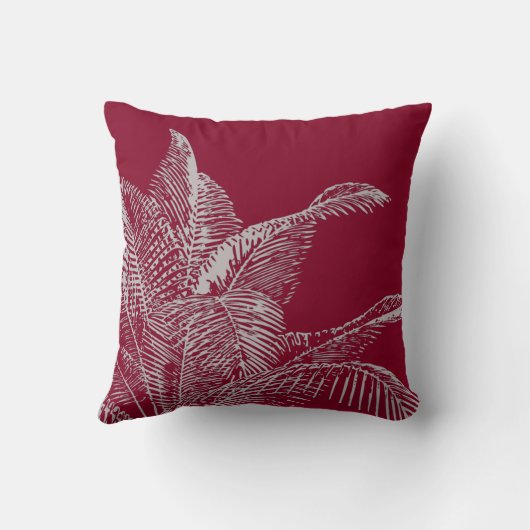 ブルゴーニュ&グレイ植物学 |トロピカルパエレガントーム クッション (裏面)