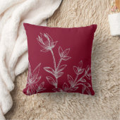 ブルゴーニュ&グレイ植物学 |ラタニーの花 クッション (ブランケット)