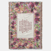 ブルゴーニュ・コーラルフローラバイブル聖歌隊ティモシー青年 スローブランケット (正面縦)