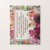 ブルゴーニュ・コーラルフローラ聖書聖句 ジグソーパズル (縦)