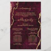 ブルゴーニュ・ゴールデン結婚・マーブル式典計画 (裏面)