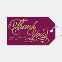 ブルゴーニュ&ゴールドフォイル書道結婚ズ