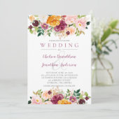 ブルゴーニュ、サフラン、メイヴウォーター開花結婚ズ 招待状 (スタンド正面)