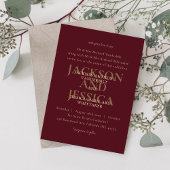 ブルゴーニュ&シャンパーニュエレガントミニマル結婚リスト 招待状