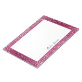 ブルゴーニュ&シルバーグリッター ノートパッド (アングル)