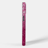 ブルゴーニュ&シルバーグリッター Case-Mate iPhoneケース (裏面 / 右)