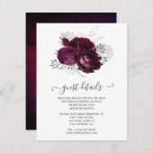 ブルゴーニュ&シルバーフローラ結婚ズゲスト詳細 エンクロージャーカード (正面/裏面)