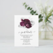 ブルゴーニュ&シルバーフローラ結婚ズゲスト詳細 エンクロージャーカード (スタンド正面)