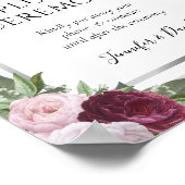 ブルゴーニュ・シルバー結婚の開会式のサイン ポスター (角)