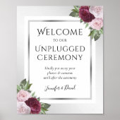 ブルゴーニュ・シルバー結婚の開会式のサイン ポスター (正面)