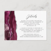 ブルゴーニュ・シルバー結婚アゲート詳細 エンクロージャーカード (正面)