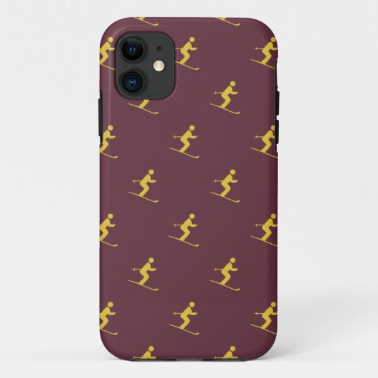 ブルゴーニュ・スキーヤー Case-Mate iPhoneケース (裏面)