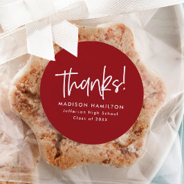 ブルゴーニュ |スクリプト名門私立校風のの卒業式に感謝 ラウンドシール