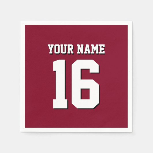 ブルゴーニュ・スポーティ・チーム・ジャージー スタンダードカクテルナプキン (正面)