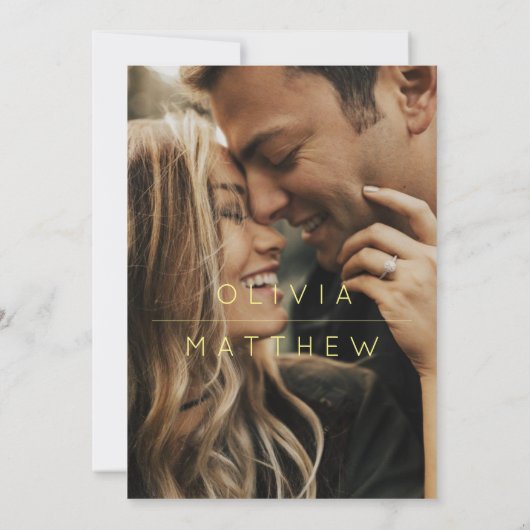 ブルゴーニュ、ターコイズ&金ゴールドアガ結婚トの写真 招待状 (裏面)