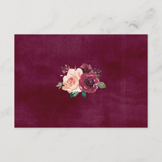 ブルゴーニュ・ダスティバラフローラ結婚ズ宿泊施設 エンクロージャーカード (裏面)