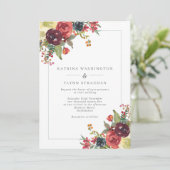 ブルゴーニュ&ダスティブルー秋縁どフローラ結婚ズ 招待状 (スタンド正面)