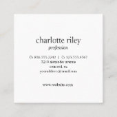 ブルゴーニュ |ダブルバラストライプ金ゴールドスタイリッシュ スクエア名刺 (裏面)