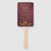 ブルゴーニュ・ダマスク結婚式プログラムファン ハンドファン (裏面)