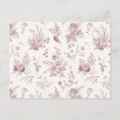 ブルゴーニュ・トイルフランスのフローラ赤ちゃんシャワー ポストカード (裏面)