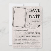 ブルゴーニュ・ドミニカ共和国のパスポート日付を保存 セーブザデート (裏面)