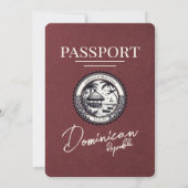 ブルゴーニュ・ドミニカ共和国パスポ結婚ート 招待状 (裏面)