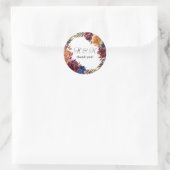 ブルゴーニュ&ネイビーオレンジ秋フローラモノグラム – ラウンドシール (バッグ)