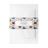 ブルゴーニュ&ネイビーオレンジ秋フローラ4 招待状ベリーバンド (正面例)