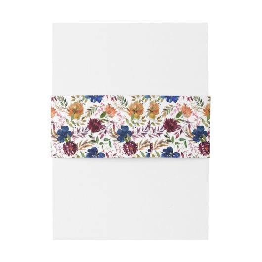 ブルゴーニュ&ネイビーオレンジ秋フローラ4 招待状ベリーバンド (裏面例)