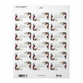 ブルゴーニュ&ネイビーピンクフローラ2差出人住所ラベル ラベル (フルシート)