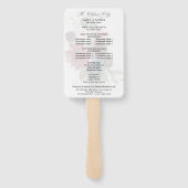 ブルゴーニュ&ネイビーピンク赤面フローラ結婚式 プログラム ハンドファン (裏面)