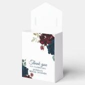 ブルゴーニュ&ネイビーフラワーズ素朴ブライダルシャワー フェイバーボックス (オープン)