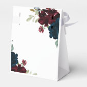 ブルゴーニュ&ネイビーフラワーズ素朴ブライダルシャワー フェイバーボックス (裏面サイド)