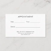 ブルゴーニュ&ネイビーフローラアポイントメント 予約カード (裏面)