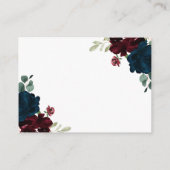 ブルゴーニュ&ネイビーフローラブックベビーカード エンクロージャーカード (裏面)