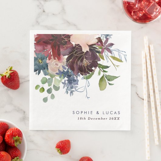 ブルゴーニュ&ネイビーフローラ結婚ズ (インサイチュ)