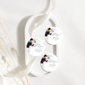 ブルゴーニュ&ネイビーブライダルシャワーギフトラベル フェイバータグ