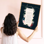 ブルゴーニュ&ネイビー水色花模様結婚ズの誓い 箔ポスター<br><div class="desc">新婚夫婦の結婚式の日は実在金ゴールドフォイルのプリントを誓って、あなたの特別な日と愛を覚え、お互いに約束する。このエレガントな結婚式の日の記念フォイルプリントは私たちの手の色彩の鮮やか水の色の花を特徴エレガント。深いブルゴーニュ、濃厚なネイビーブルー、緑豊かな緑のセージと緑のアクセントを持つ赤面のピンクの花と美しい葉花模様。花模様はのまわりに矩形の金ゴールド枠を設けはっきりしたて、その誓いをエレガントフローラデザインし結婚、日付が美しく収められた金ゴールド枠を作成する。「愛」金ゴールドフォイルのスクリプトタイポグラフィは、フローラデザインに組み込まれている。思い出に残る思結婚い出の記憶のために名前と結婚の日付でパーソナライズ。アートワークとイラストはMoodothy Paperyによって描かれた。*ご注意：フレームは含まれておらず、プリントのみ含む*</div>