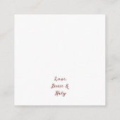 ブルゴーニュ&バラオングリーンフローラ結婚ズ エンクロージャーカード (裏面)