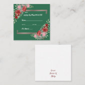 ブルゴーニュ&バラオングリーンフローラ結婚ズ エンクロージャーカード (正面/裏面)