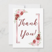 ブルゴーニュ&バラ結婚フローラ サンキューカード (正面)