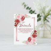 ブルゴーニュ&バラ結婚フローラ ポストカード (スタンド正面)