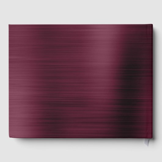 ブルゴーニュ – バラ金ゴールドエレガントな結婚秋 ゲストブック (裏面)