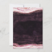 ブルゴーニュ&バラ金ゴールドゲードカップルのウェディングシャワー 招待状 (裏面)