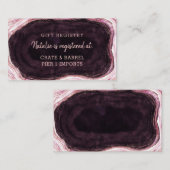 ブルゴーニュ&バラ金ゴールドジョードシャワーギフトレジストリ エンクロージャーカード (正面/裏面)