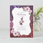 ブルゴーニュ・パープルグリッターとフローラ1歳 招待状 (スタンド正面)